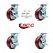 Service Caster 6 Inch Poly on Aluminum Caster Set with Roller Bearings and Brake/Swivel Lock SCC-30CS620-PAR-TLB-BSL-4 - alternate 4